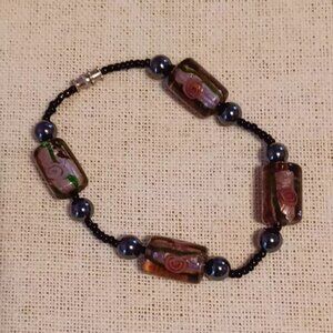 Vintage Murano Glass Bracelet 7 in